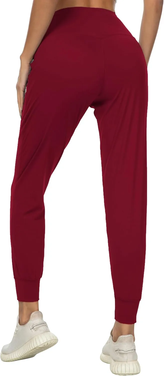 Kcutteyg Womens Joggers with Pockets, Lightweight Quick Dry Athletic Workout Soft Pants for Gym, Yoga, Running