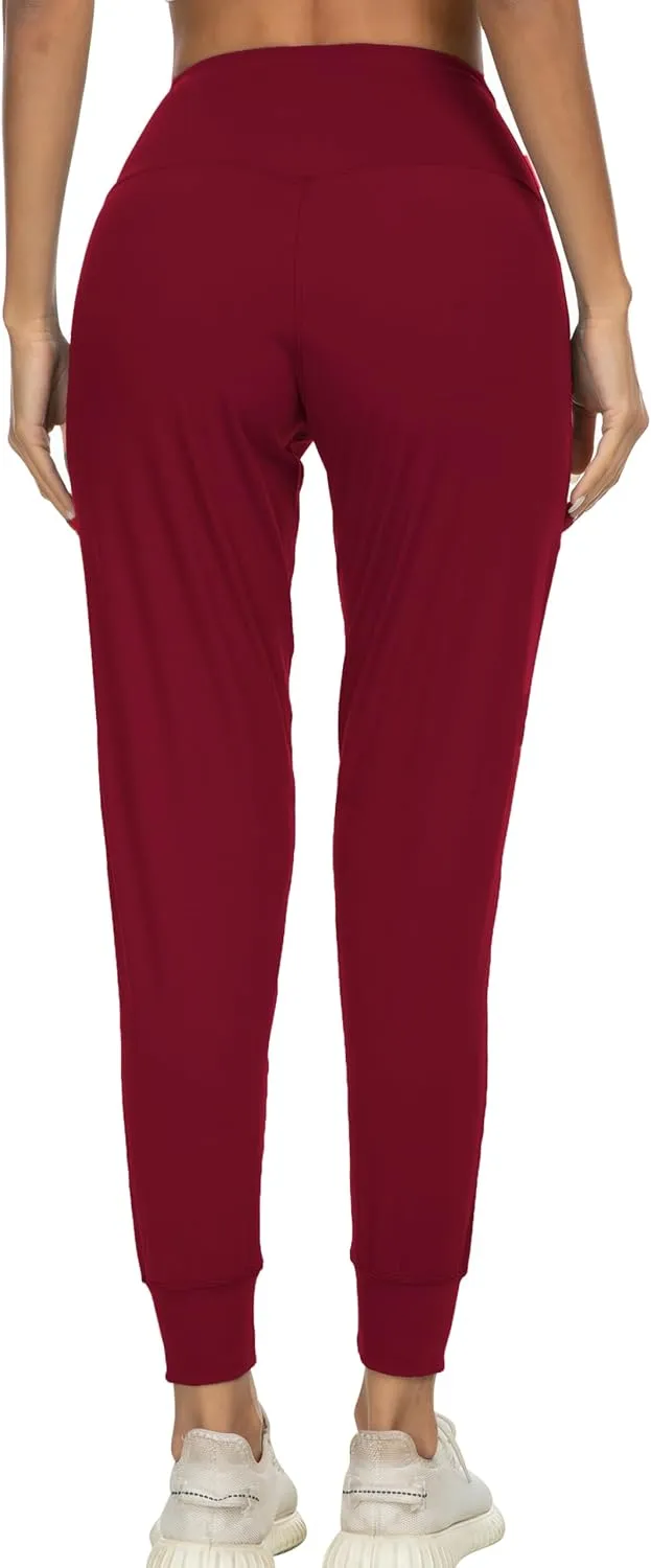 Kcutteyg Womens Joggers with Pockets, Lightweight Quick Dry Athletic Workout Soft Pants for Gym, Yoga, Running