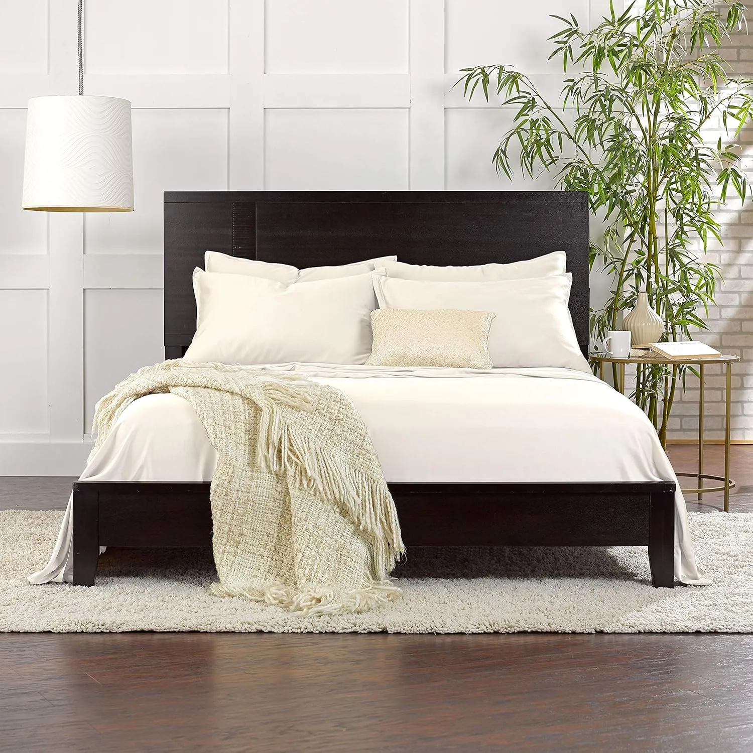 King Sheets by Pure Bamboo, Genuine 100% Organic Viscose Derived from Bamboo Bed Sheet Set, Luxuriously Soft & Cooling, Double Stitching, Lifetime Quality Promise (King, Ivory)