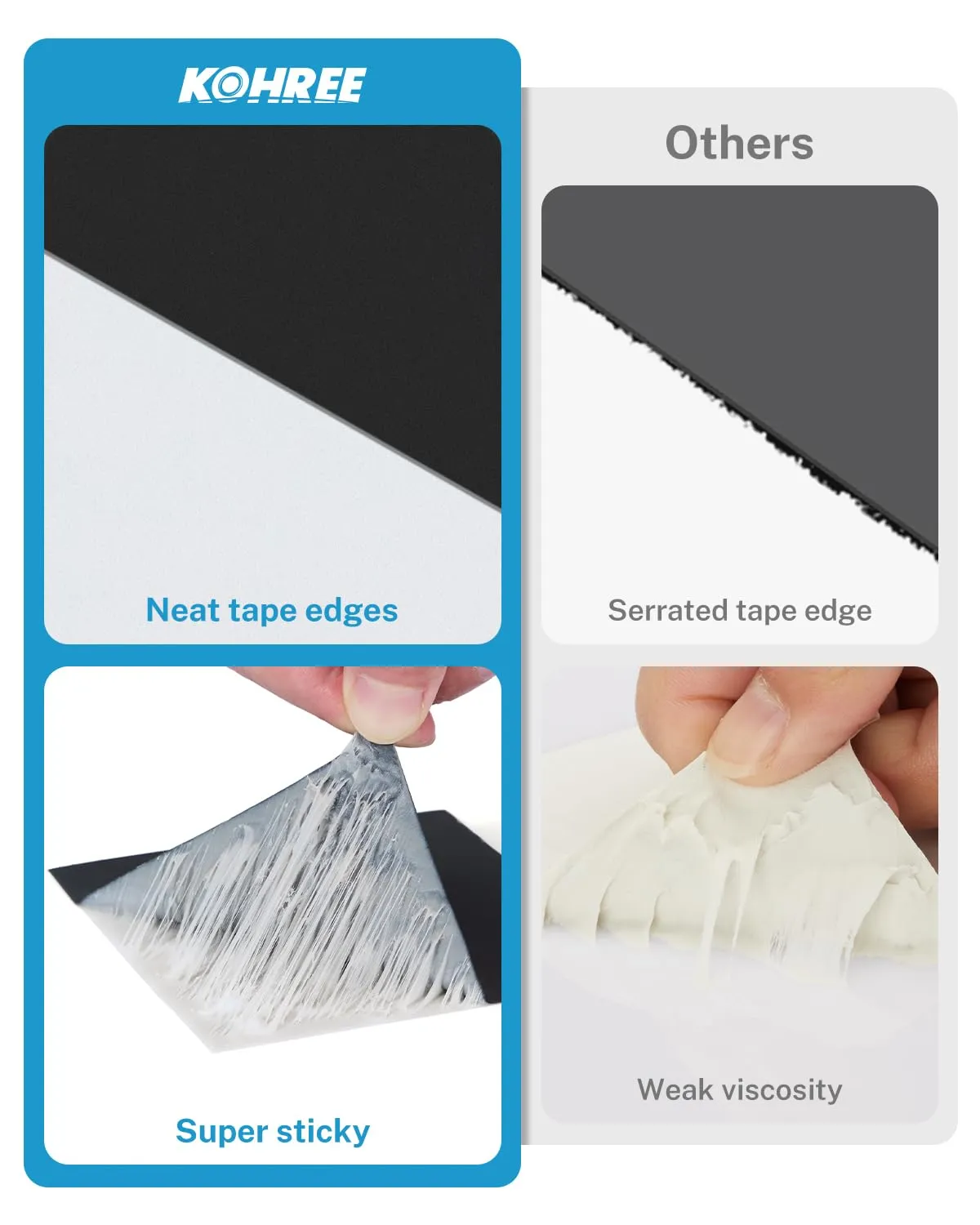 Kohree Butyl Sealant Tape, 4 Inch x 50 Foot RV Roof Tape Black, RV Sealant Waterproof Tape UV & Weatherproof Butyl Roofing Tape for RV Repair, Window, Boat Sealing, Truck Stop Camper Roof Leaks