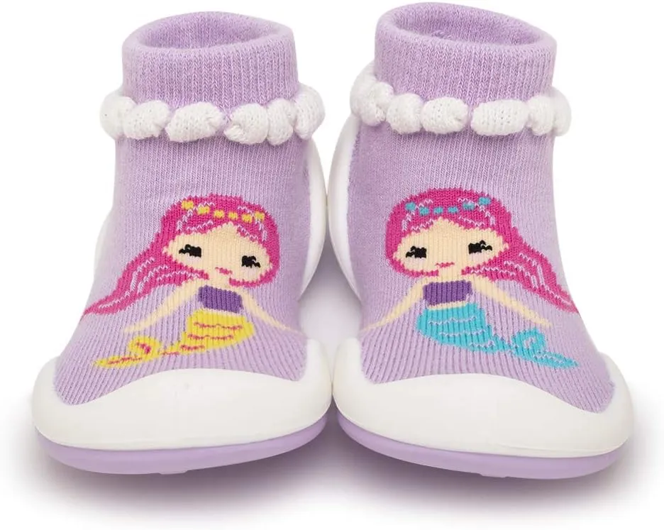 Komuello Baby & Toddler Shoe, Pull Up, First Walker, Flat, Non Slip, Soft Cotton, Premium Sock Shoes - Summer