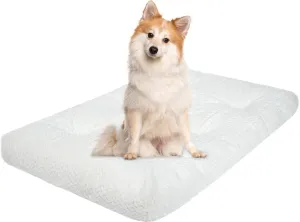 Kroser Deluxe Crate Pad, Dog Kennel Bed - Soft, Reversible (Cool & Warm), Machine Washable - Small to Jumbo Dogs, White