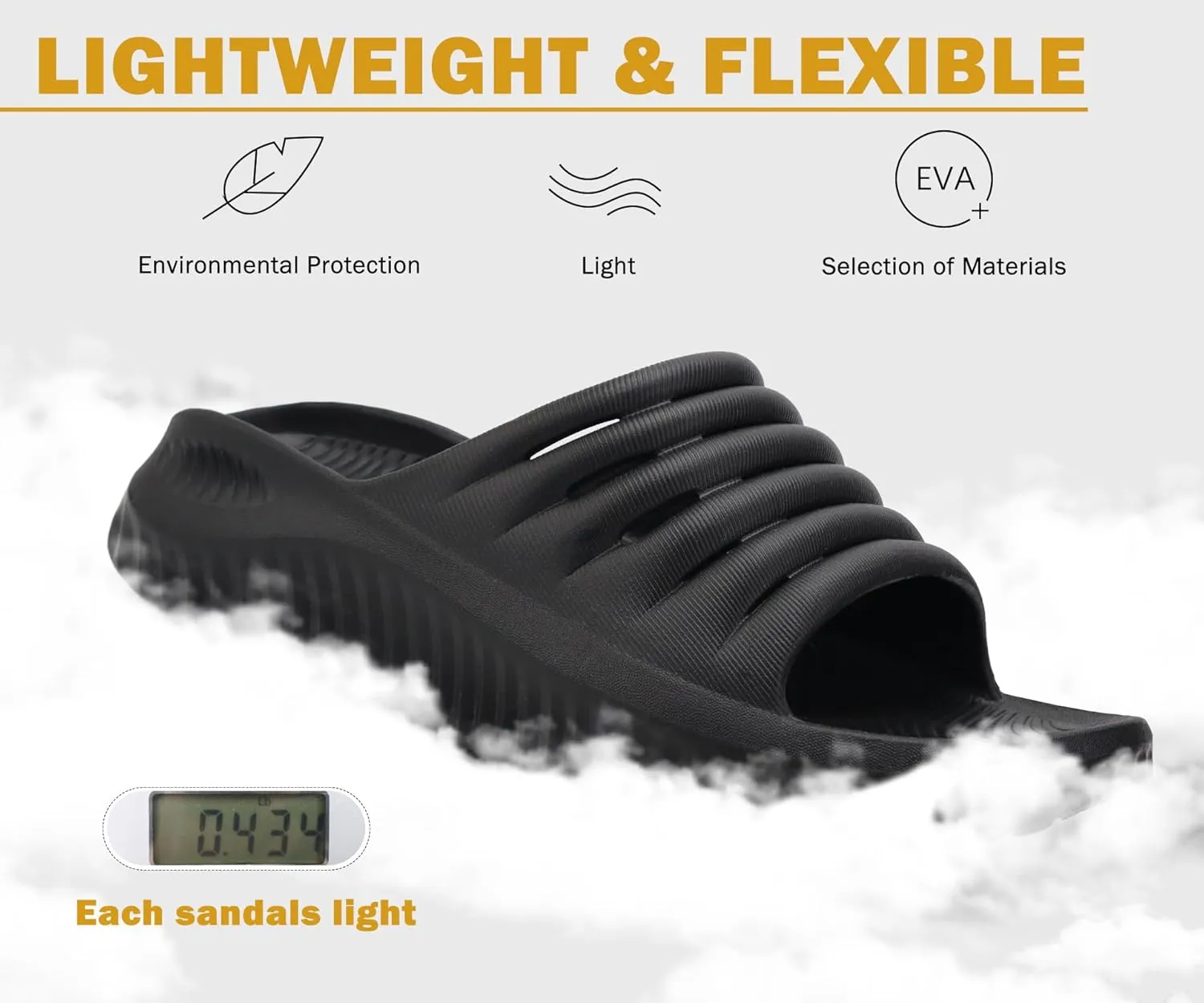 KuaiLu Womens Recovery Sandals With Comfortable Plantar Fasciitis Support,Ladies Orthotic Open Toe Sport Slides Thick Cushion Reduces Stress on Feet,Joints & Back Post-Exercise