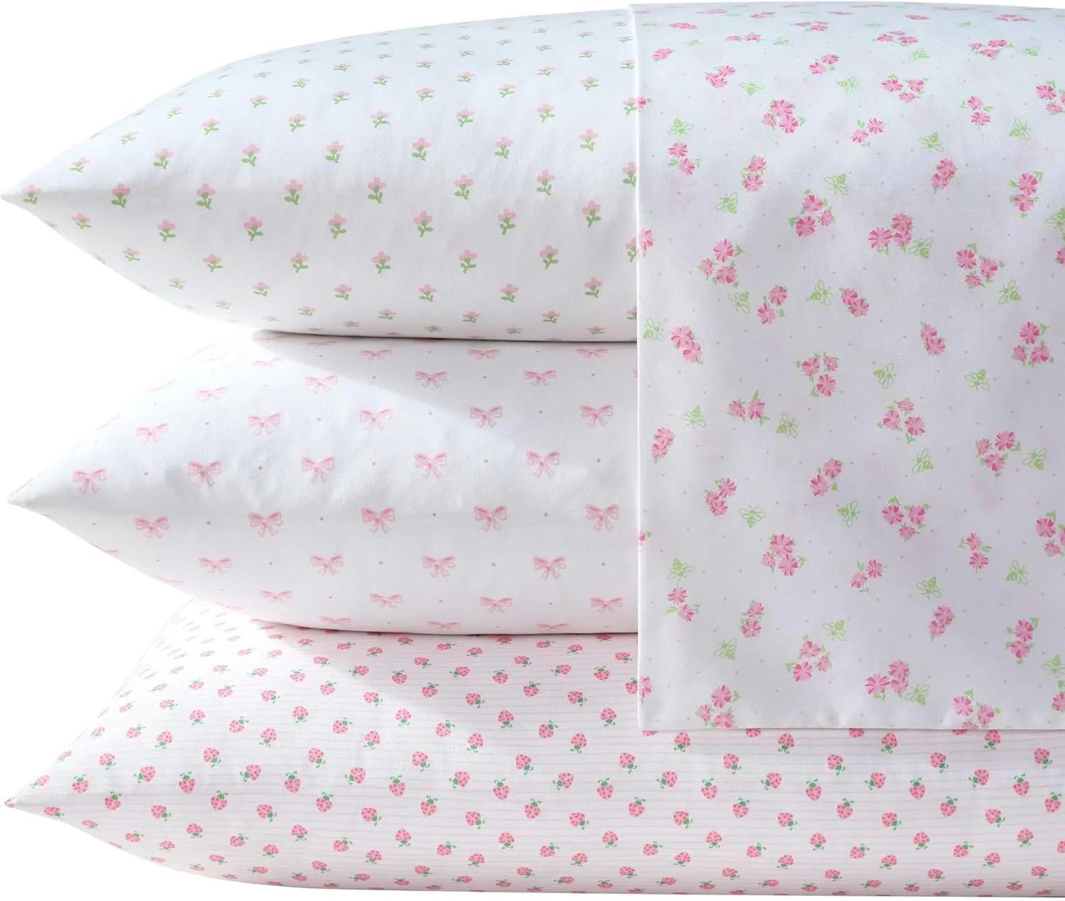 Laura Ashley - Kids Sheet Set, Ultra-Soft & Breathable Toddler Bedding with Matching Pillowcase, Wrinkle-Resistant, Ideal Girl Room Essentials (Busy Bee Pink, Twin/Twin XL)