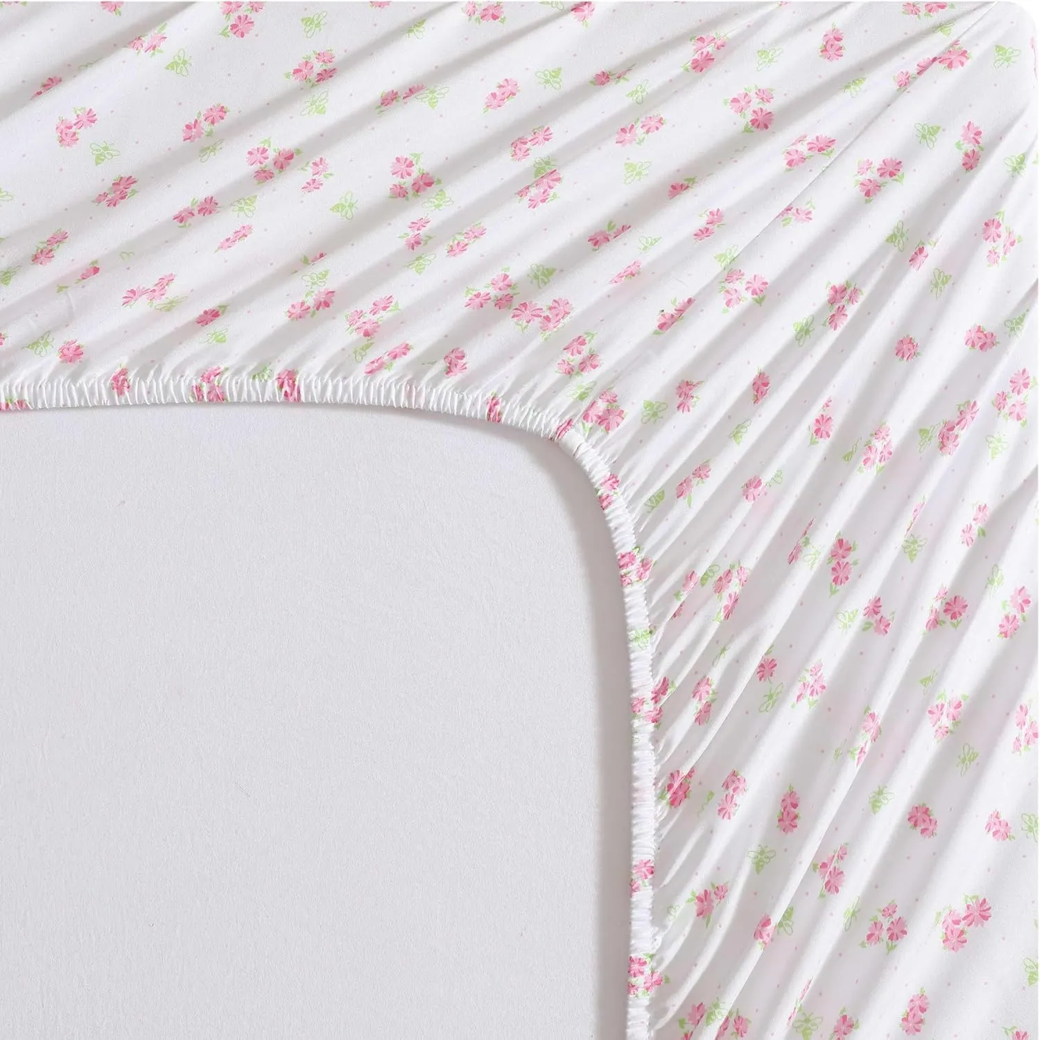 Laura Ashley - Kids Sheet Set, Ultra-Soft & Breathable Toddler Bedding with Matching Pillowcase, Wrinkle-Resistant, Ideal Girl Room Essentials (Busy Bee Pink, Twin/Twin XL)