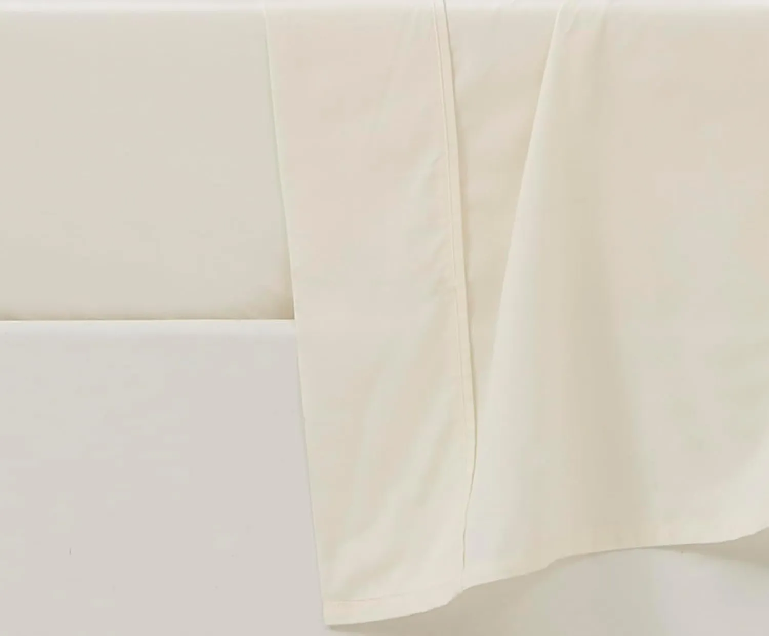 Linen Closet Luxury Cotton 300 Thread Count Organic Cotton 4-Piece Sheet Set, King, Fresh Ivory