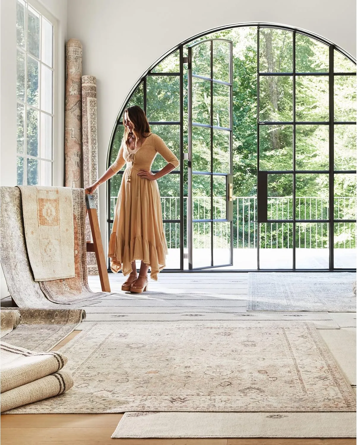 Livabliss x Becki Owens Margaret Traditional Washable Outdoor Area Rug, 5'3" x 7'10", Taupe/Brown