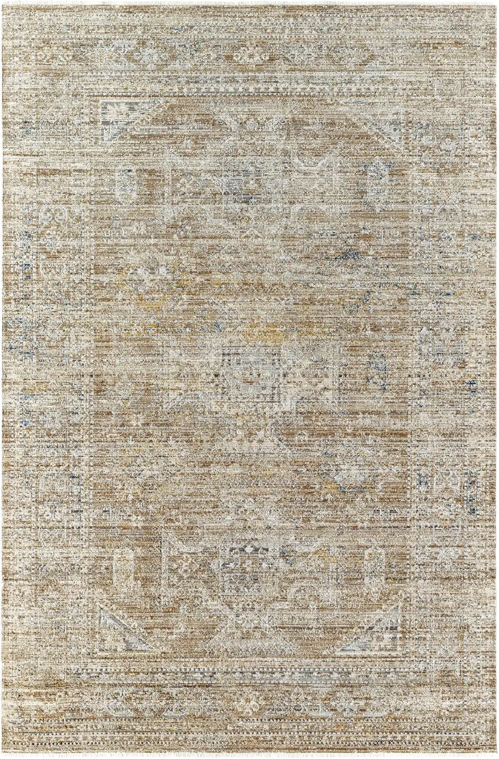 Livabliss x Becki Owens Margaret Traditional Washable Outdoor Area Rug, 5'3" x 7'10", Taupe/Brown