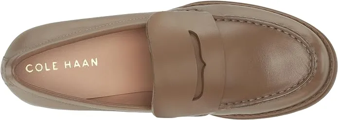 Local delivery Loafers Haan Leather Slip On Block Trusted Rounded Cole Toe Heeled Irish Camea Coffee