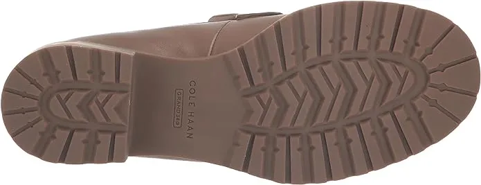 Local delivery Loafers Haan Leather Slip On Block Trusted Rounded Cole Toe Heeled Irish Camea Coffee
