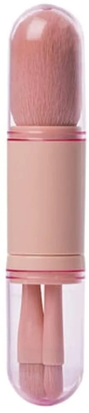 Makeup Brush Face Blush Cosmetics Pens Kit Operation Simple Conveninently Telescopic 4 in 1 Portable Eye Makeup Brushes Set Cosmetic Products (Color : A)(A)