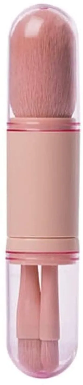 Makeup Brush Face Blush Cosmetics Pens Kit Operation Simple Conveninently Telescopic 4 in 1 Portable Eye Makeup Brushes Set Cosmetic Products (Color : A)(A)