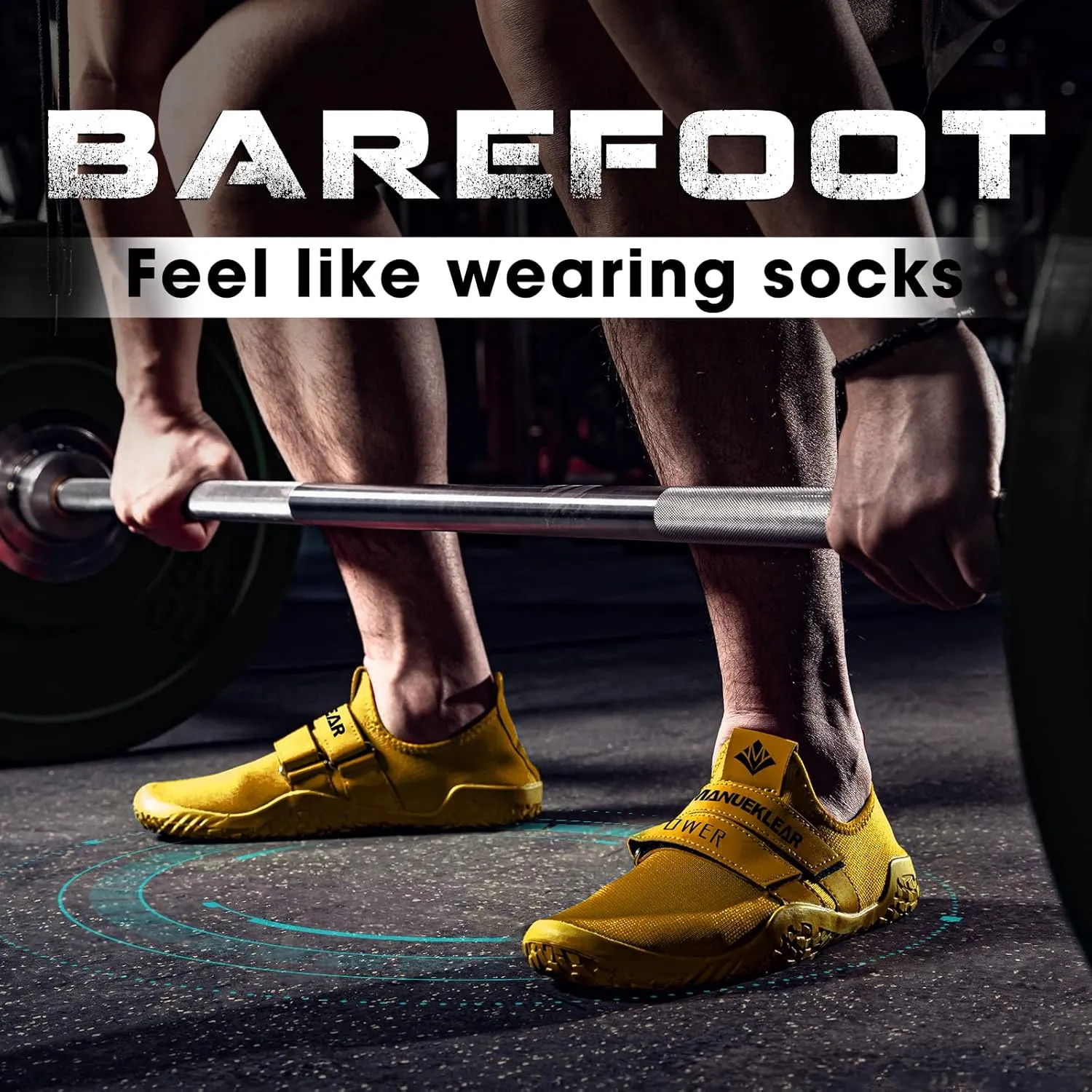 MANUEKLEAR Deadlift Shoes - Weight Lifting Shoes for Men Women - Weightlifting Squat Shoes Fitness Cross-Trainer Barefoot Gym Training Sneakers