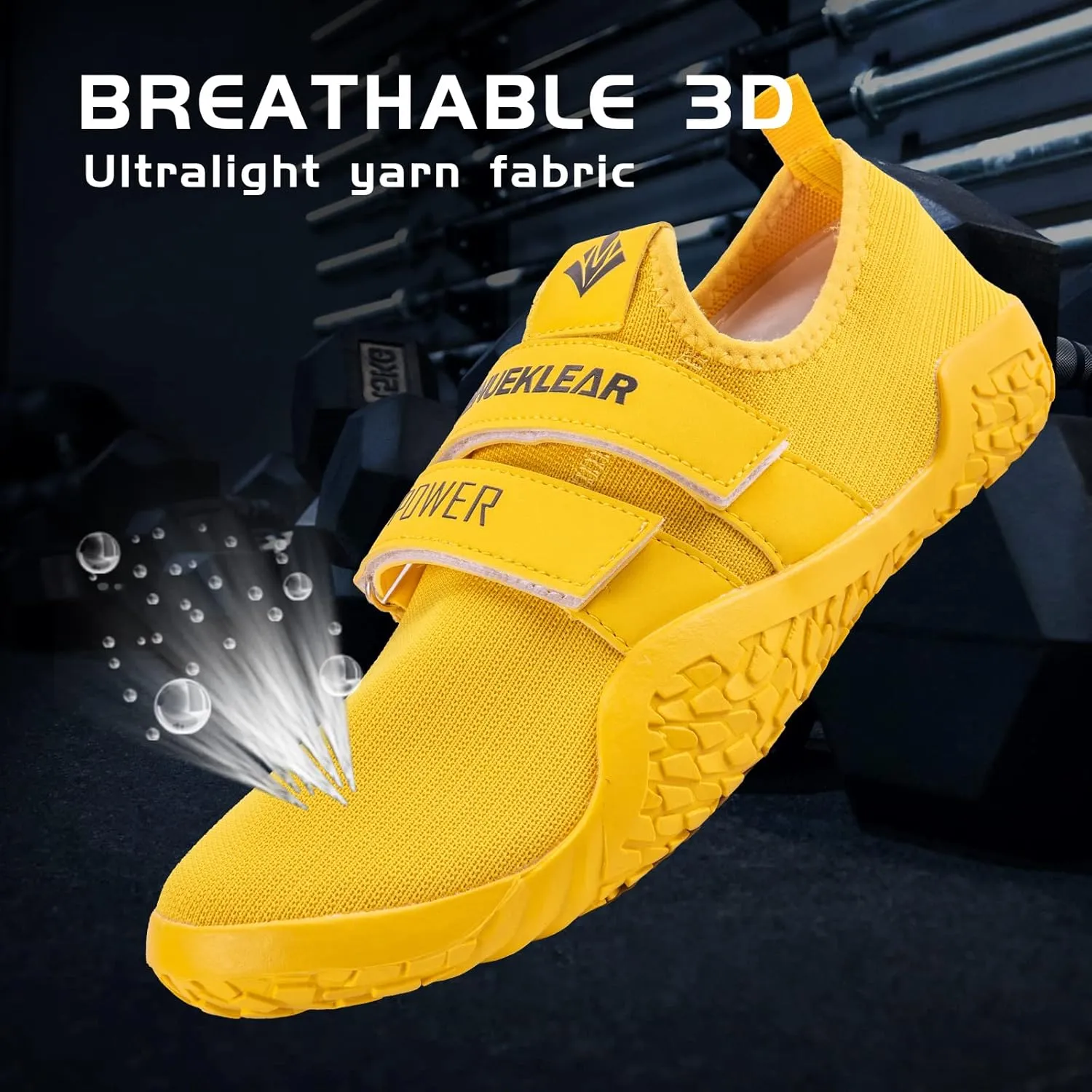 MANUEKLEAR Deadlift Shoes - Weight Lifting Shoes for Men Women - Weightlifting Squat Shoes Fitness Cross-Trainer Barefoot Gym Training Sneakers
