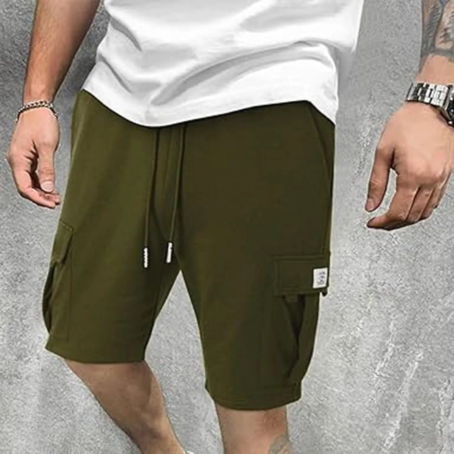 Men Jogging Bottoms Pants Casual Breathable Joggers Outdoor Sweatpants Elasticated Waist Cargo Pant