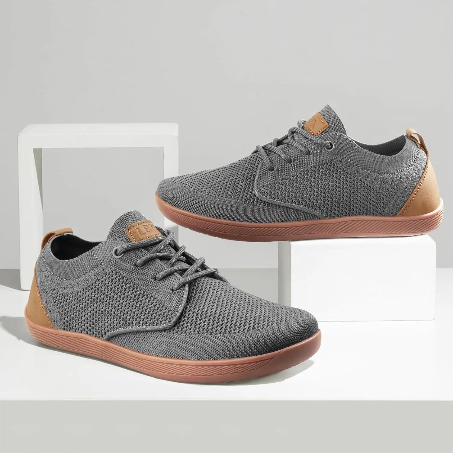 Men's Barefoot Shoes Minimalist Slip on Cross-Trainer Shoes Wide Toe Walking Shoes Zero Drop Sole Trail Running Sneakers Gym Workout Casual
