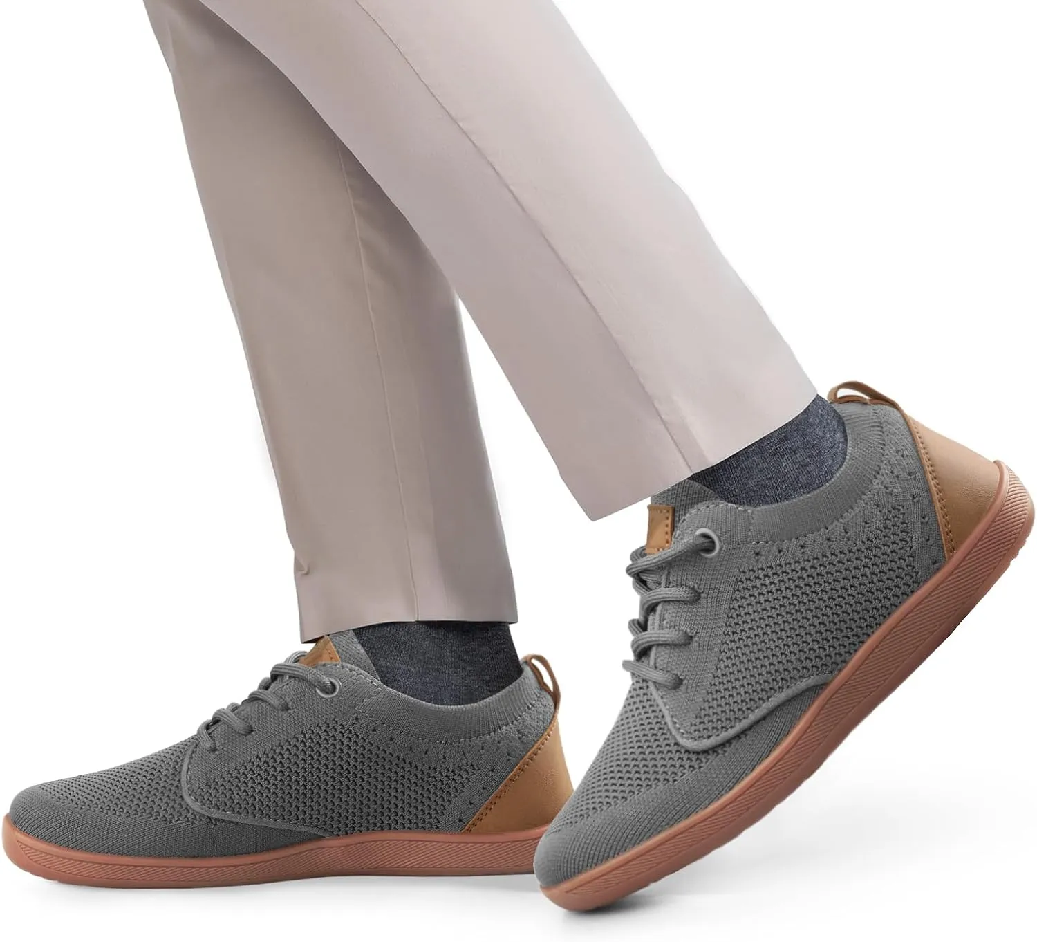 Men's Barefoot Shoes Minimalist Slip on Cross-Trainer Shoes Wide Toe Walking Shoes Zero Drop Sole Trail Running Sneakers Gym Workout Casual