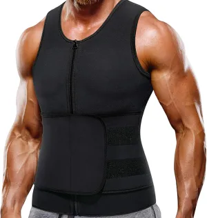 Mens Compression Shirts for Body Slimming Tank Top - Tummy Control Undershirts Workout Shaper Vest Shapewear