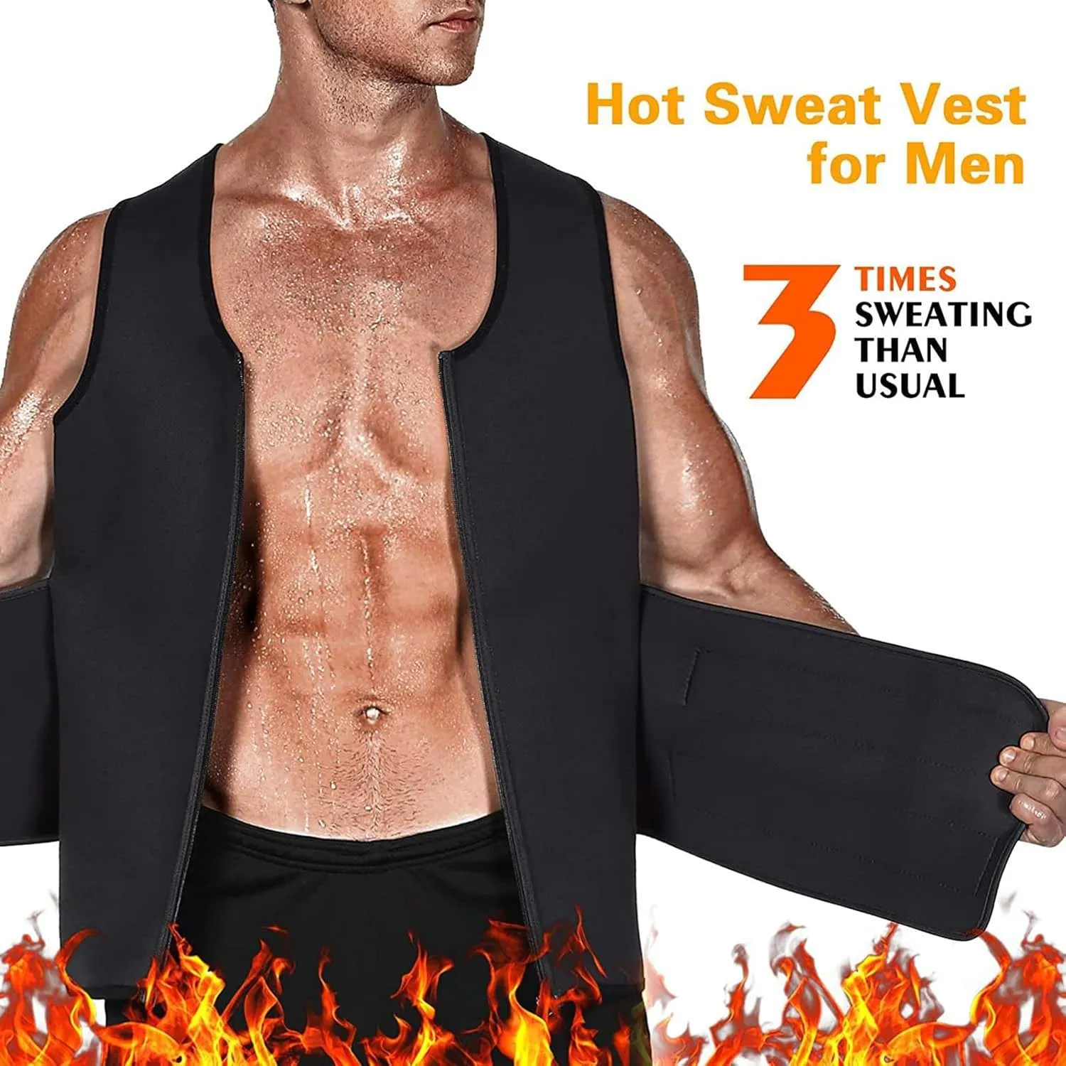 Mens Compression Shirts for Body Slimming Tank Top - Tummy Control Undershirts Workout Shaper Vest Shapewear