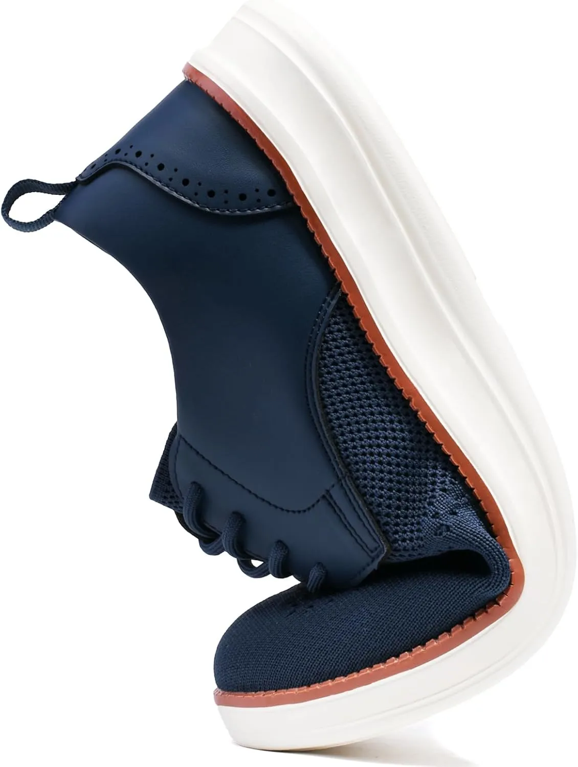 Men's Dress Sneakers Business Casual Dress Oxfords Walking Shoes Lightweight Comfortable Brogue Shoes