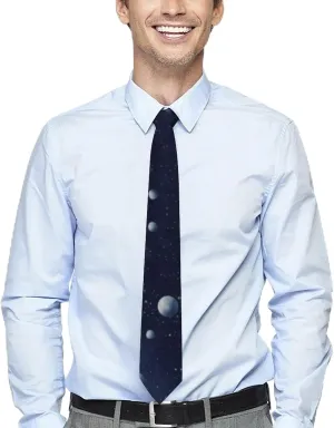 Men's Necktie Fabric Is Soft,Rocket in Space Print Men's Tie,suit Necktie Is Suitable for Work,birthdays,weddings,parties Etc