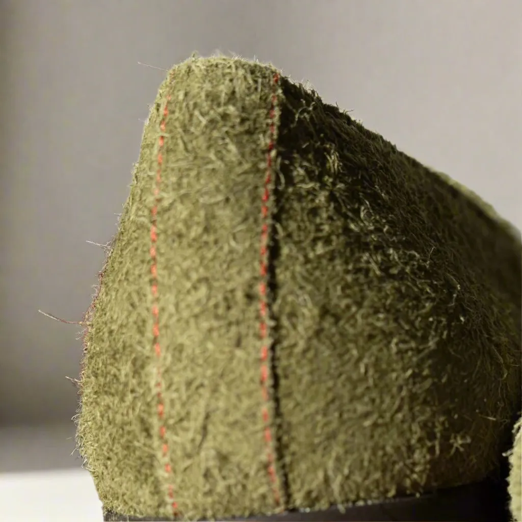 Men's Olive Textured Suede Milano Loafer From Del Toro Shoes