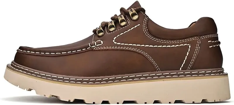 Men's Premium Cowhide Walking Shoes, Oxfords Shoes, Business Casual Shoes, Casual Sneakers, Fashion Workwear Style, Hand Sewn, Cotton Gauze Breathable Lining