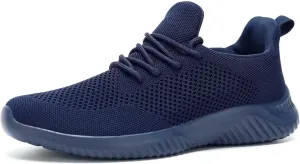 Mens Slip-on Tennis Shoes Walking Running Sneakers Lightweight Breathable Casual Soft Sole Mesh Work Gym Trainers