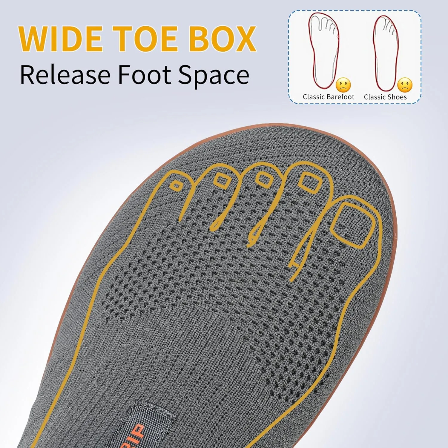 Men's Wide Slip On Minimalist Barefoot Walking Shoes Cross-Trainer Sneaker Lightweight Breathable Trail Running