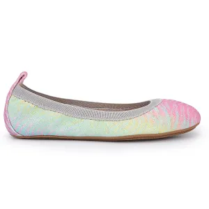 Miss Samara Ballet Flat in Zebra Rainbow Glitter - Kids