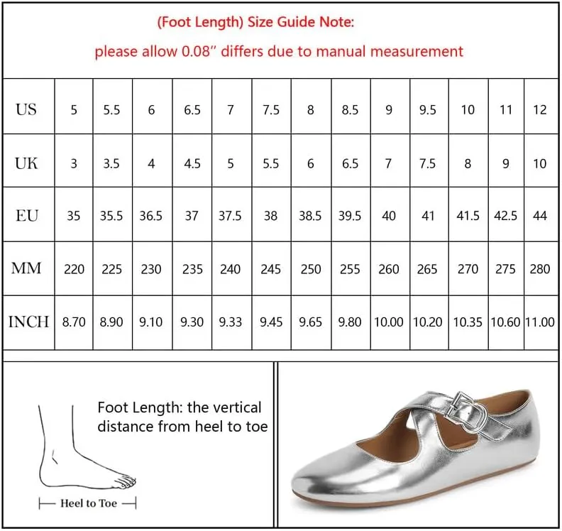 Modatope Womens Flats Shoes Ballet Flats Closed Round Toe Mary Jane Shoes for Women -Lightweight/Soft