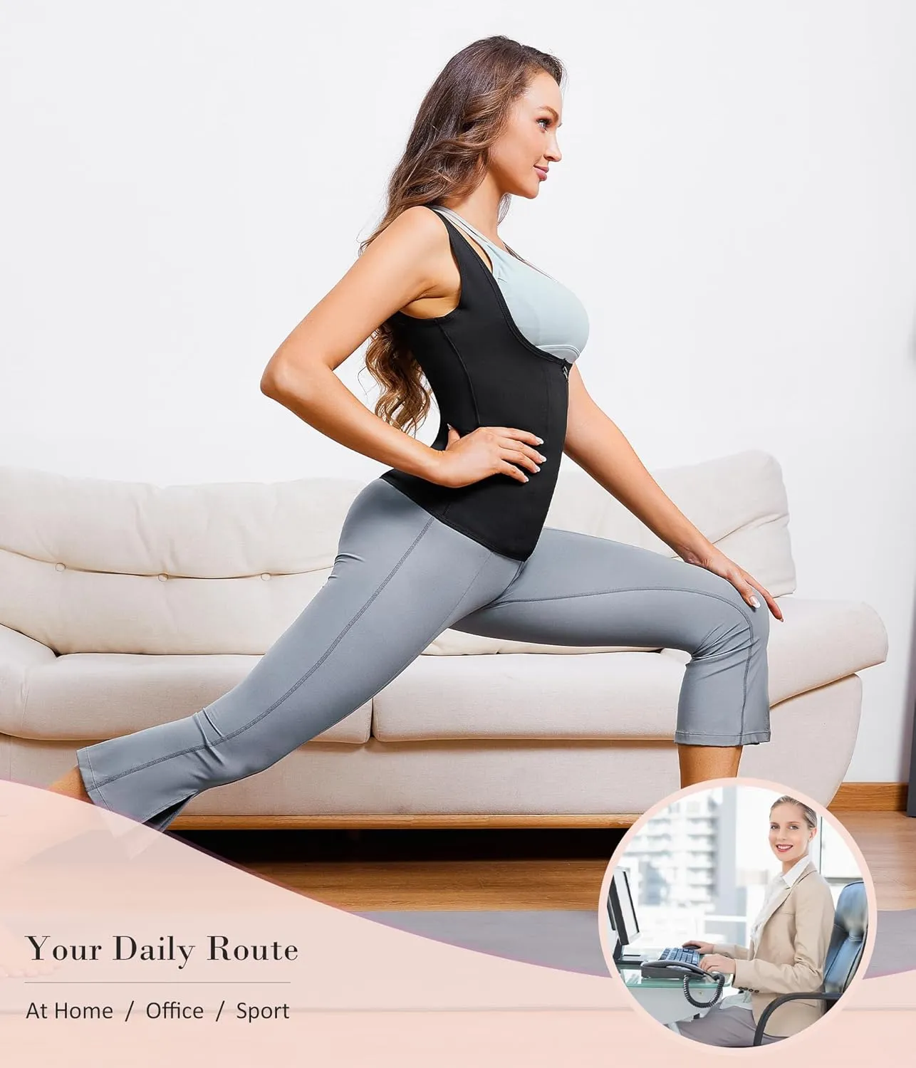 Nebility Waist Trainer for Women Corset Shapewear with Zipper Women's Waist Cincher Tank Top with Adjustable Straps