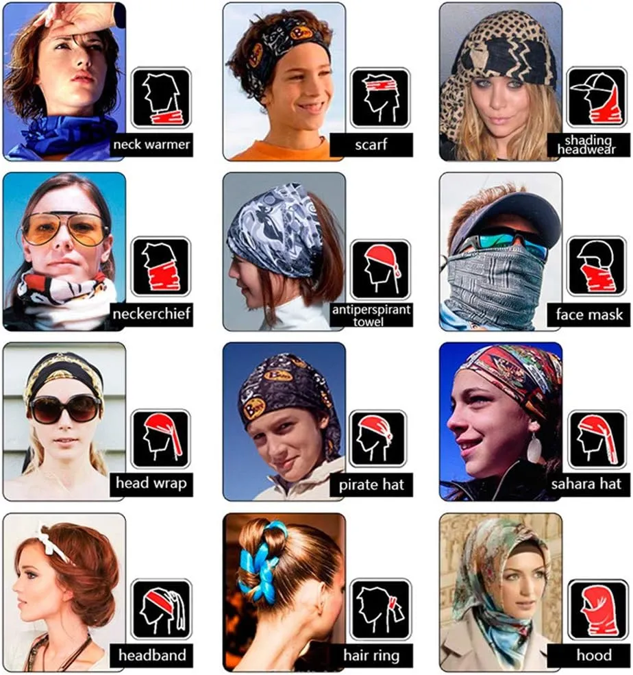 Neck Gaiter Mask,Bandana Gator Face Cover Mask Sun UV Protection,Neck Warmer Balaclava,Tube Face Scarf,Headband for Outdoor