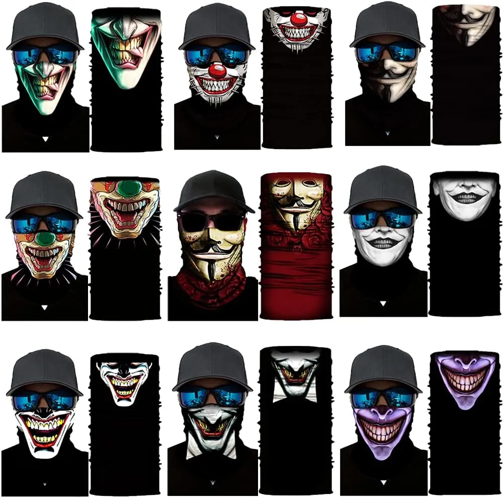 Neck Gaiter Mask,UV Protection Bandana Gator Face Cover Covering Mask,Tube Scarf,Neck Warmer Balaclava,Headband