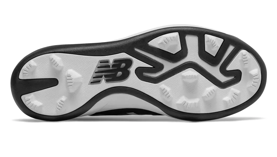 New Balance 4040v5 Youth Molded Cleats - Black/White (J4040BK5)