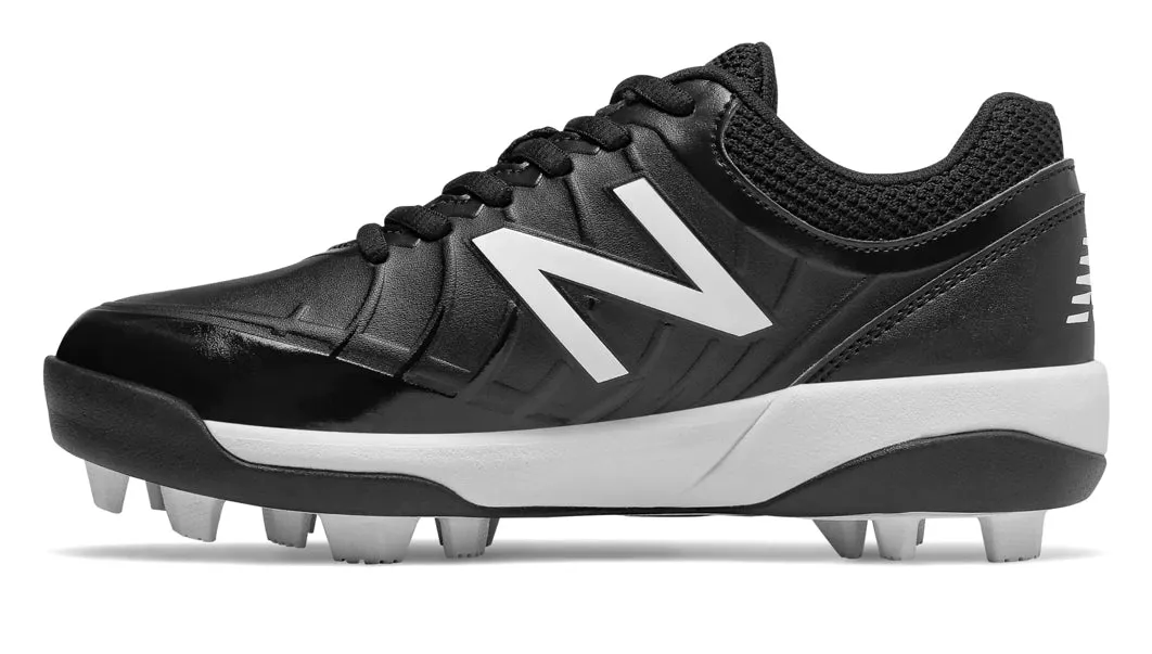 New Balance 4040v5 Youth Molded Cleats - Black/White (J4040BK5)