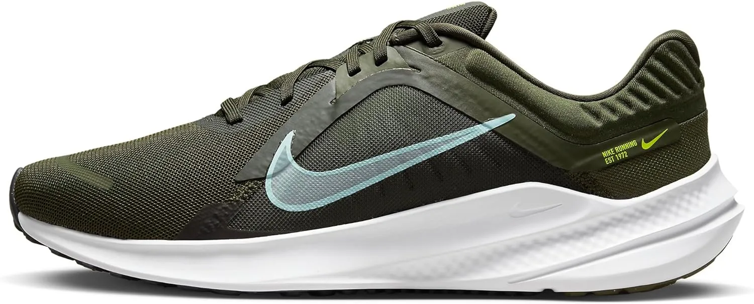 Nike Quest 5 Men's Road Running Shoes (DD0204-300, Cargo Khaki/Sequoia/White/Glacier Blue) Size 8.5