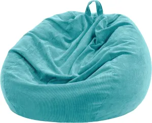 Nobildonna Bean Bag Chair Cover (No Filler) for Kids and Adults,Beanbag Stuffed Animal Storage Without Filling Plush Toys Holder and Organizer Soft Premium Corduroy 200L