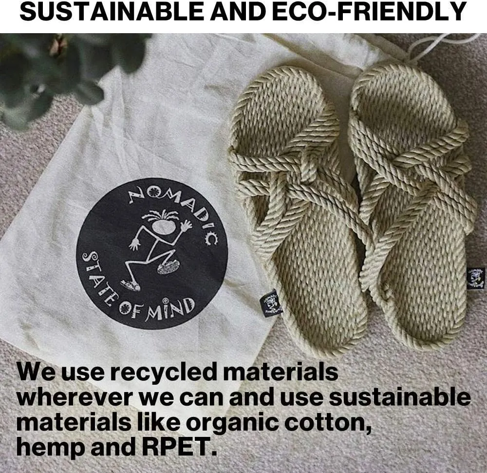 Nomadic State of Mind- Hemp Flop | Black | 100% Hemp | Non-Skid Soles | Men and Women’s Sizes | Lightweight | Strong | Long lasting | Vegan Friendly