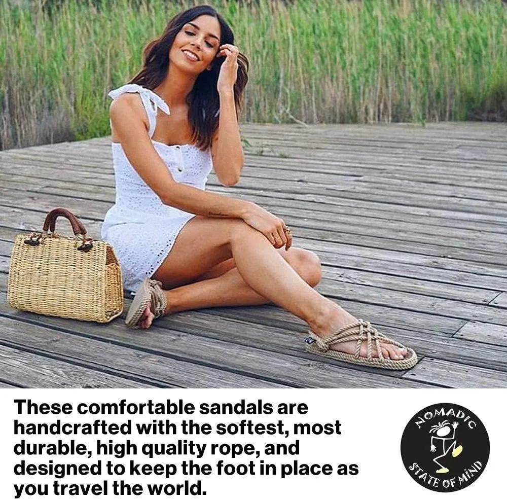 Nomadic State of Mind- Hemp Flop | Black | 100% Hemp | Non-Skid Soles | Men and Women’s Sizes | Lightweight | Strong | Long lasting | Vegan Friendly