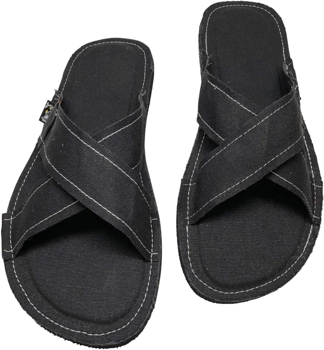 Nomadic State of Mind- Hemp Flop | Black | 100% Hemp | Non-Skid Soles | Men and Women’s Sizes | Lightweight | Strong | Long lasting | Vegan Friendly
