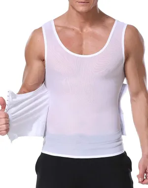 NonEcho Men Shapewear Compression Shirts Undershirts Slimming Body Shaper Waist Trainer Tank Top Vest with Zipper