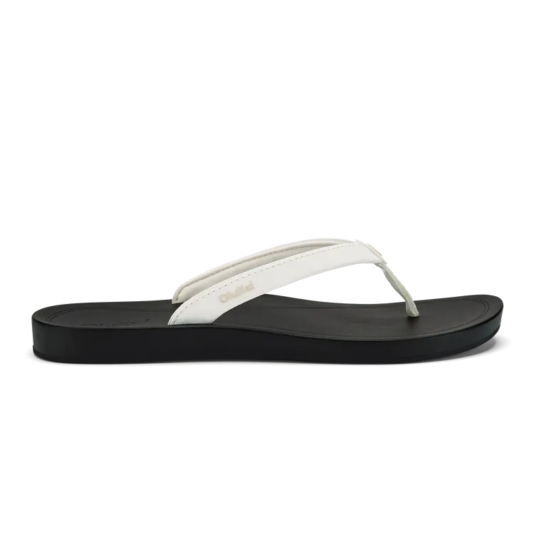OluKai 'Uiki Sandal - Bright White/Lava Rock