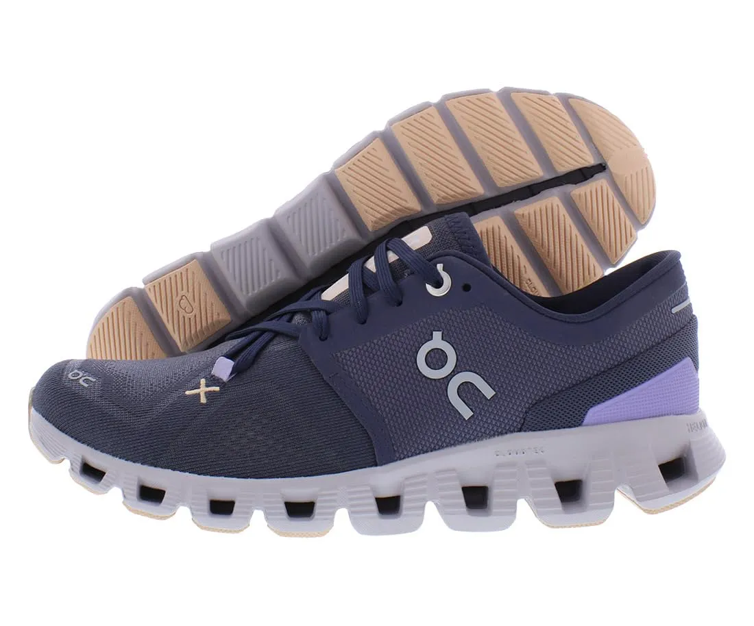 On Women's Cloud X 3 Sneakers, Iron/Fade, 9 Medium US