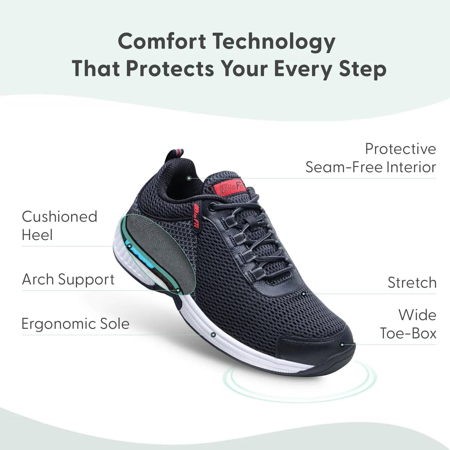 Orthofeet Men's Orthopedic Knit Edgewater Sneakers
