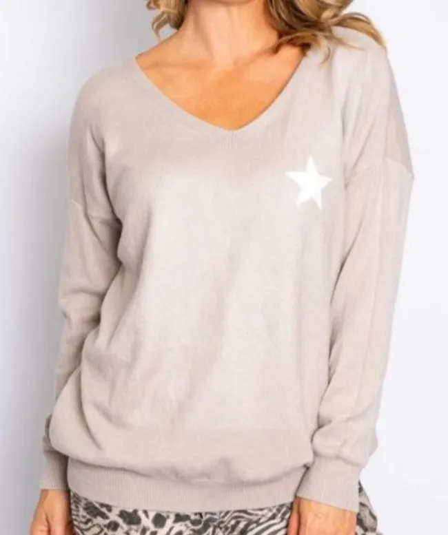 Ostaria Soft Knit Jumper With Star Logo  The Italian Closet