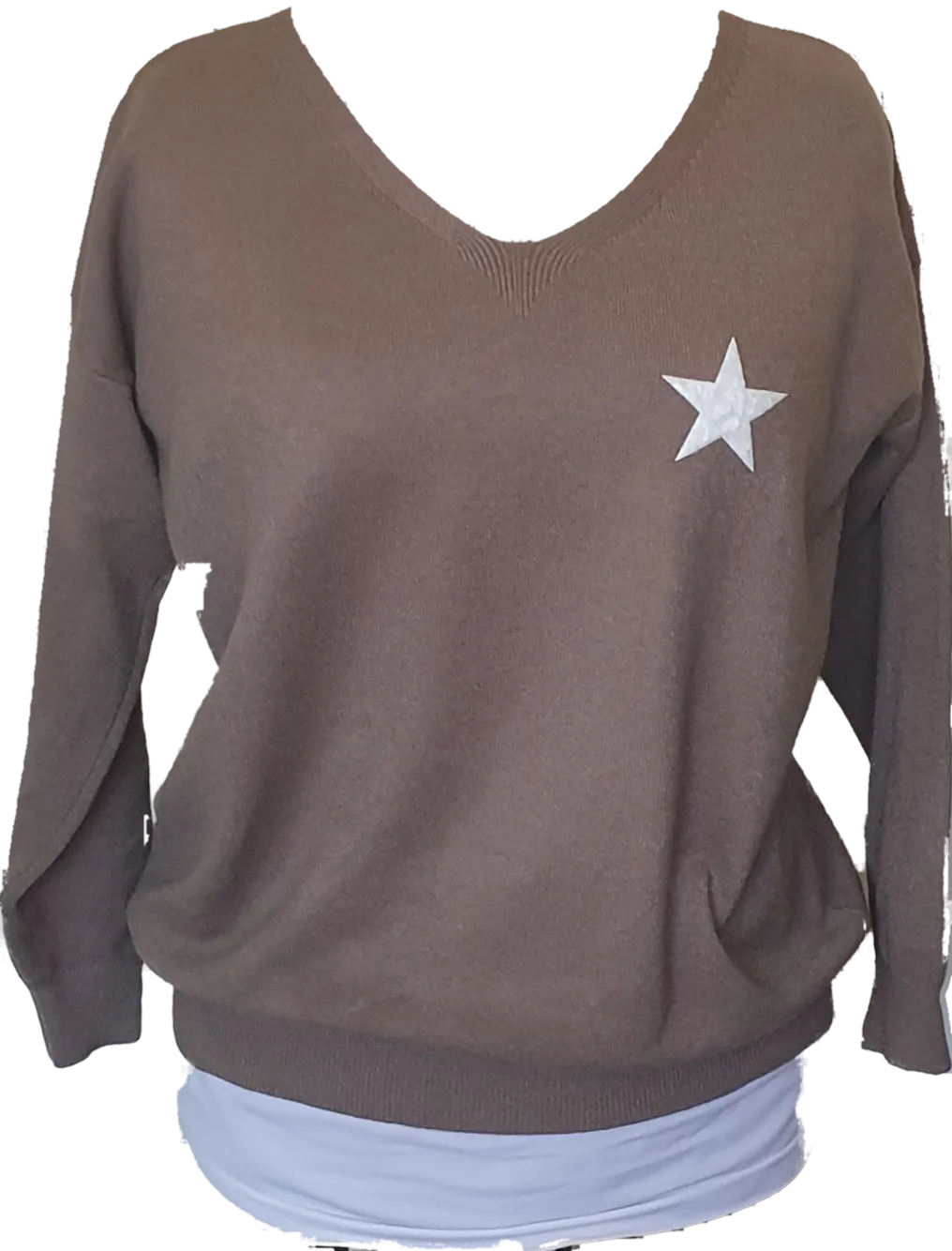 Ostaria Soft Knit Jumper With Star Logo  The Italian Closet
