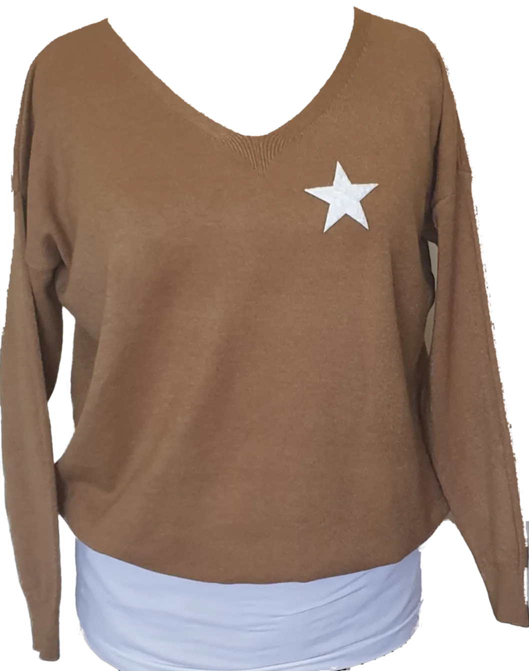 Ostaria Soft Knit Jumper With Star Logo  The Italian Closet