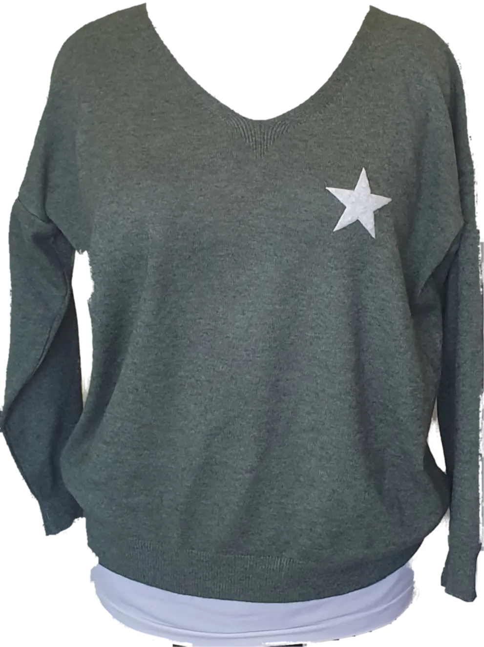 Ostaria Soft Knit Jumper With Star Logo  The Italian Closet