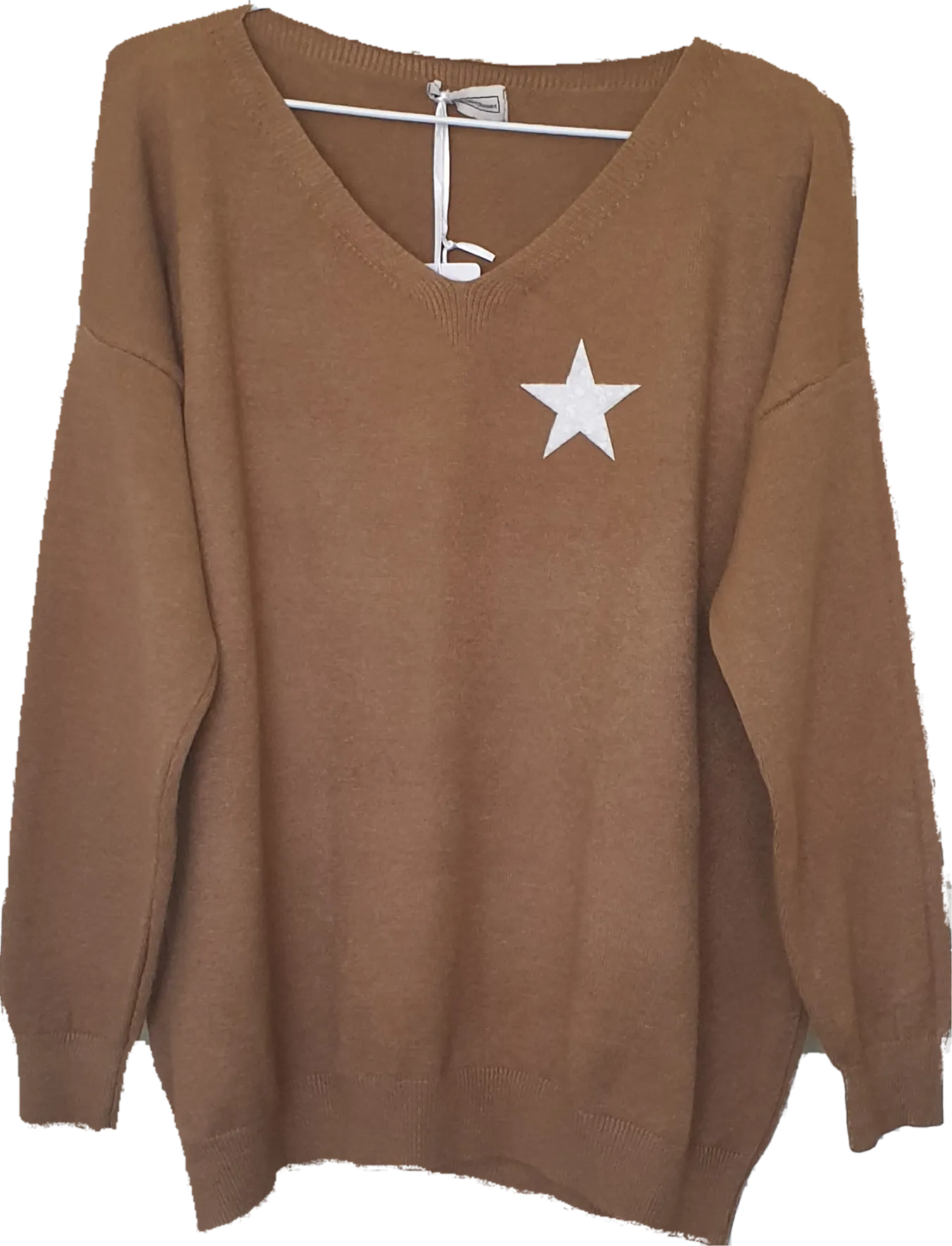 Ostaria Soft Knit Jumper With Star Logo  The Italian Closet